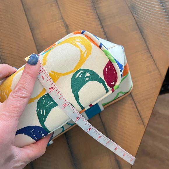 COACH Vintage Hampton MultiColor Scribble Signature Mini Tote Bag Ladybug Charm - Picture 6 of 6